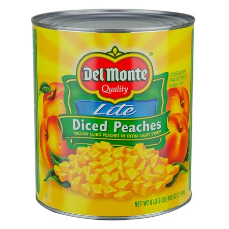 Del Monte Del Monte In Extra Light Syrup Usda Diced Peach #10 Can, PK6 2002349